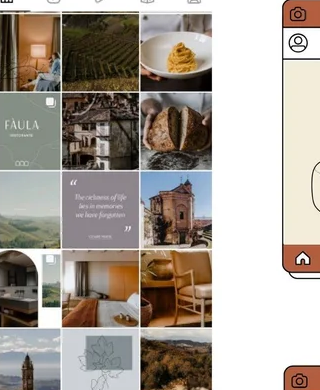 Casa di Langa organic social content grid