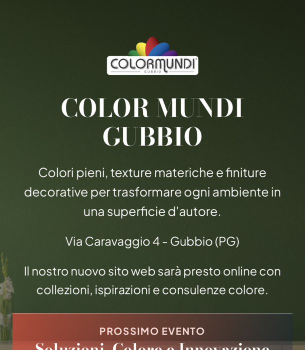 Color Mundi Gubbio brand splash