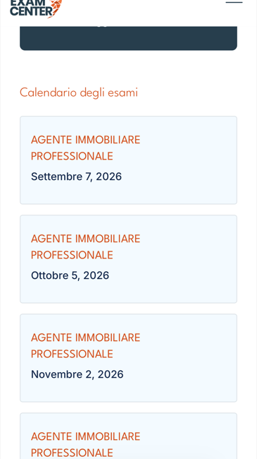 Exam Center exam calendar with real certification dates