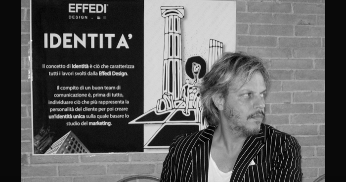Federico Donti, Effedi Design founder, identity poster